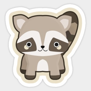 Kawaii Raccoon Sticker